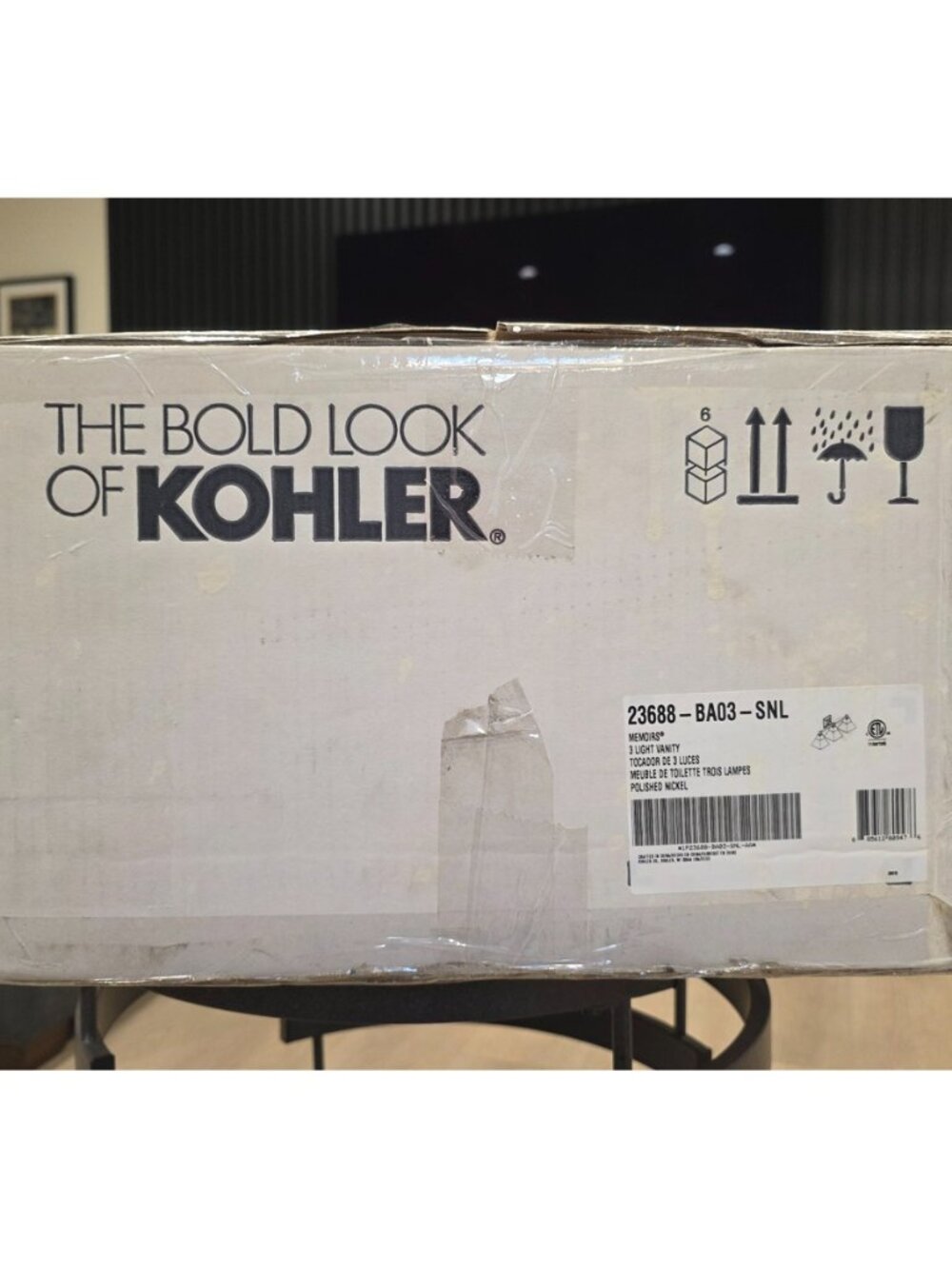 KOHLER Memoirs 3-Light Polished Nickel Wall Sconce NWB - Picture 2 of 3